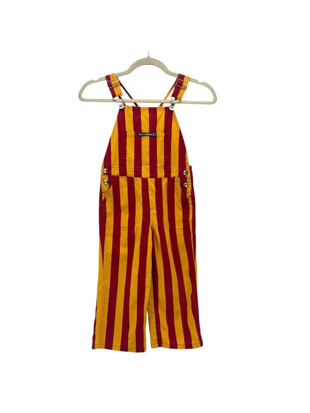 Game Bibs Child Toddler 4T Overalls Striped Red Yellow Kansas City Chiefs USC